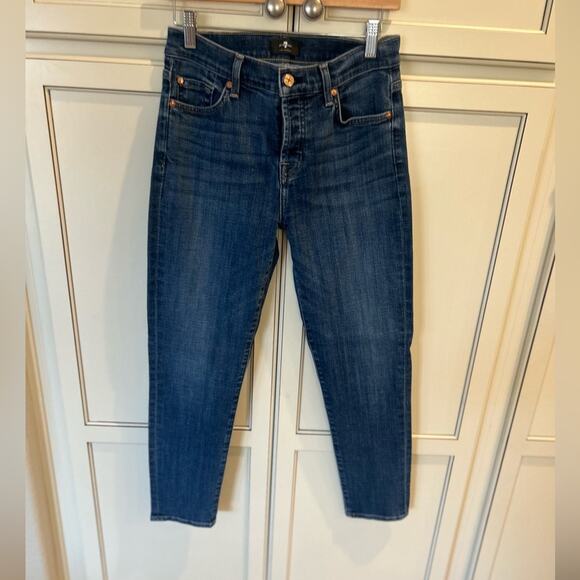 🍀🍀7 For All Mankind Josefina Feminine Boyfriend Jeans - Sz 26 ( 2-4) - Picture 7 of 9